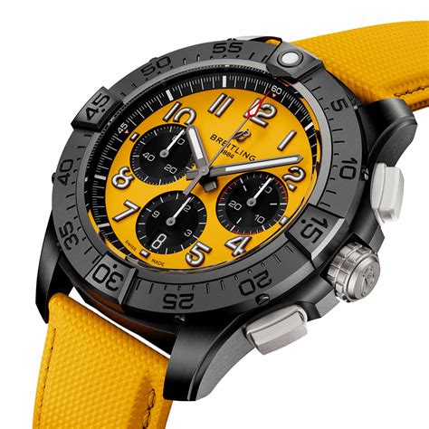 breitling yellow dial on actors|Avenger B01 Chronograph 44 My23 .